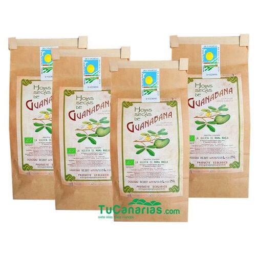 Canary Products 100g Canary Islands Soursop Leaves 100% Organic 4x3 (5,2€ Unit)