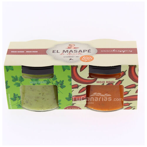 Canary Products 2x125g Red Mojo + Green Sauce Masape