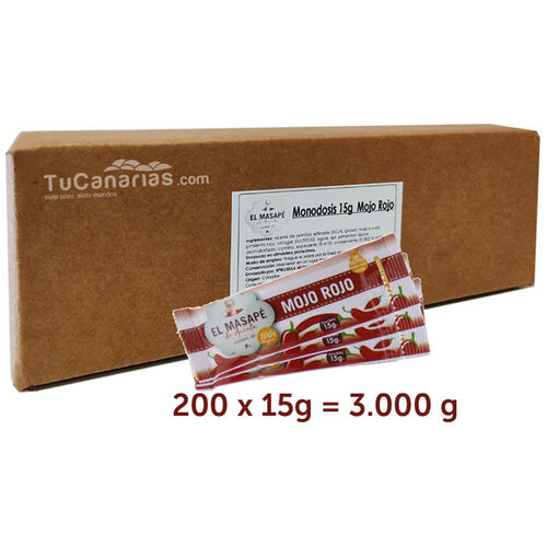 Kanaren produkte Rote Mojo Masape Box 200 Einzeldosis x 15g 